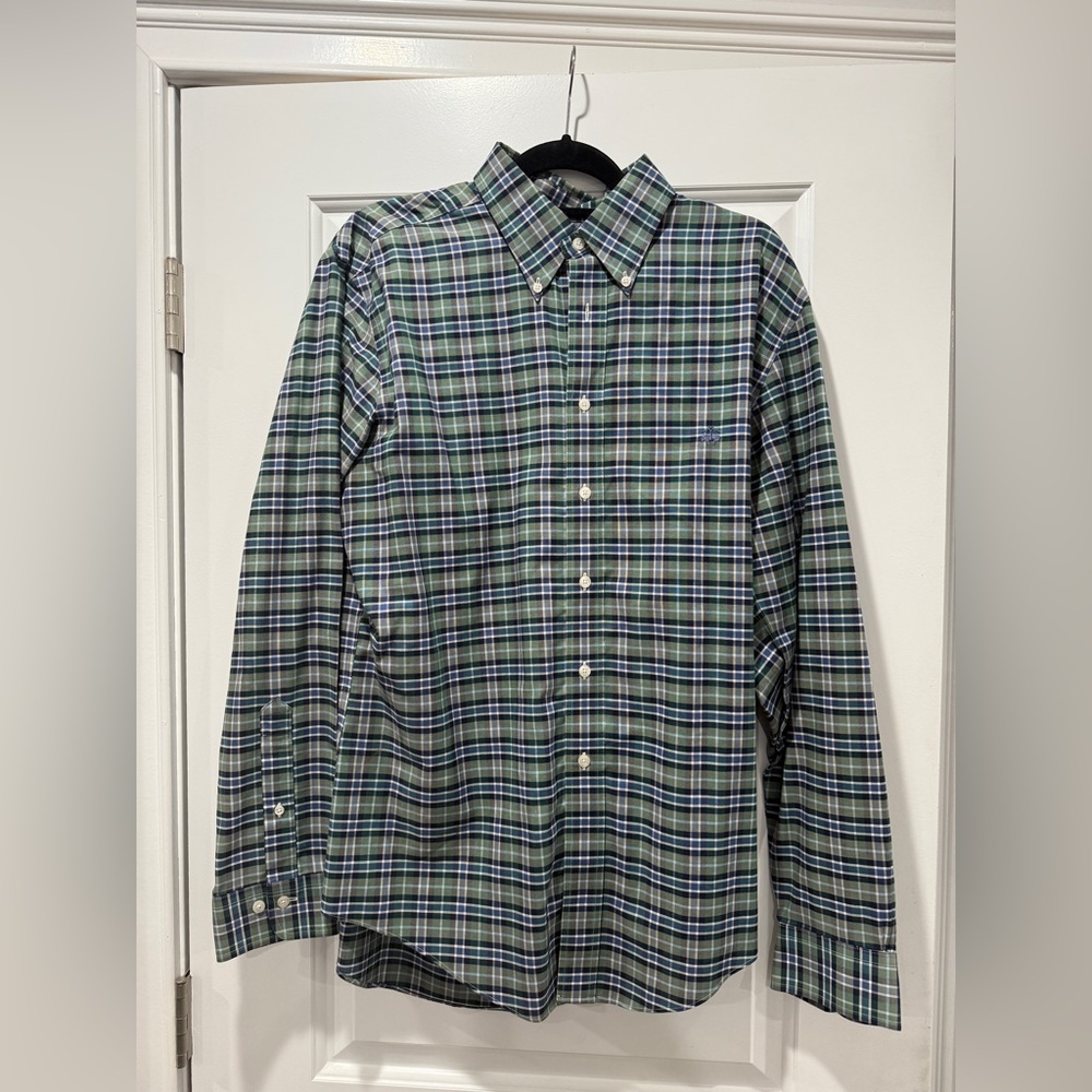 Brooks Brothers Green Plaid Shirt